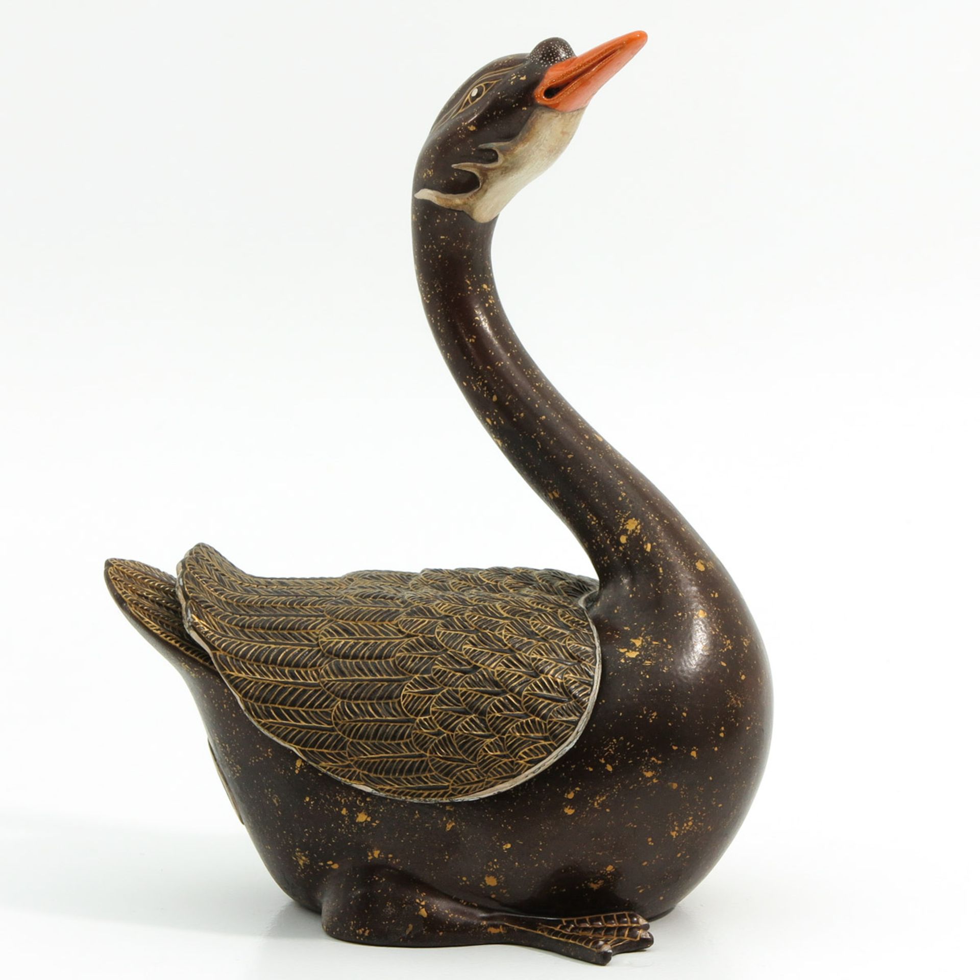 A Chinese Duck Sculpture - Image 3 of 9