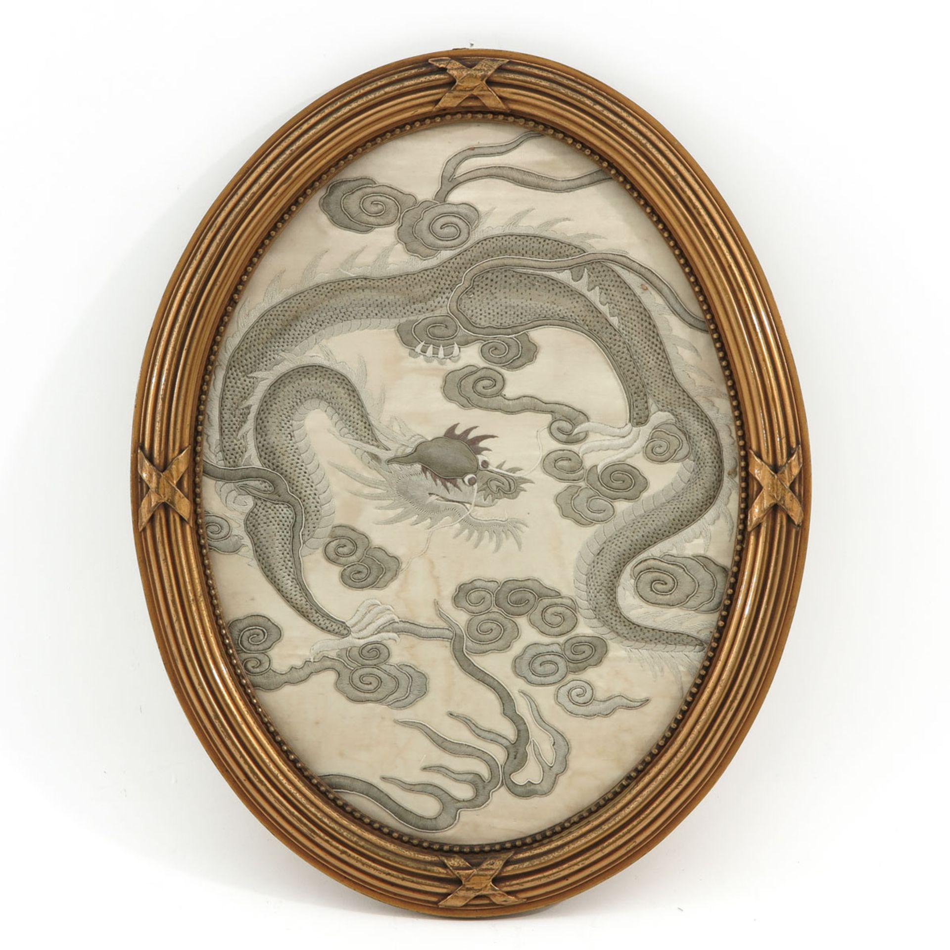 A Framed Chinese Silk Embroidery