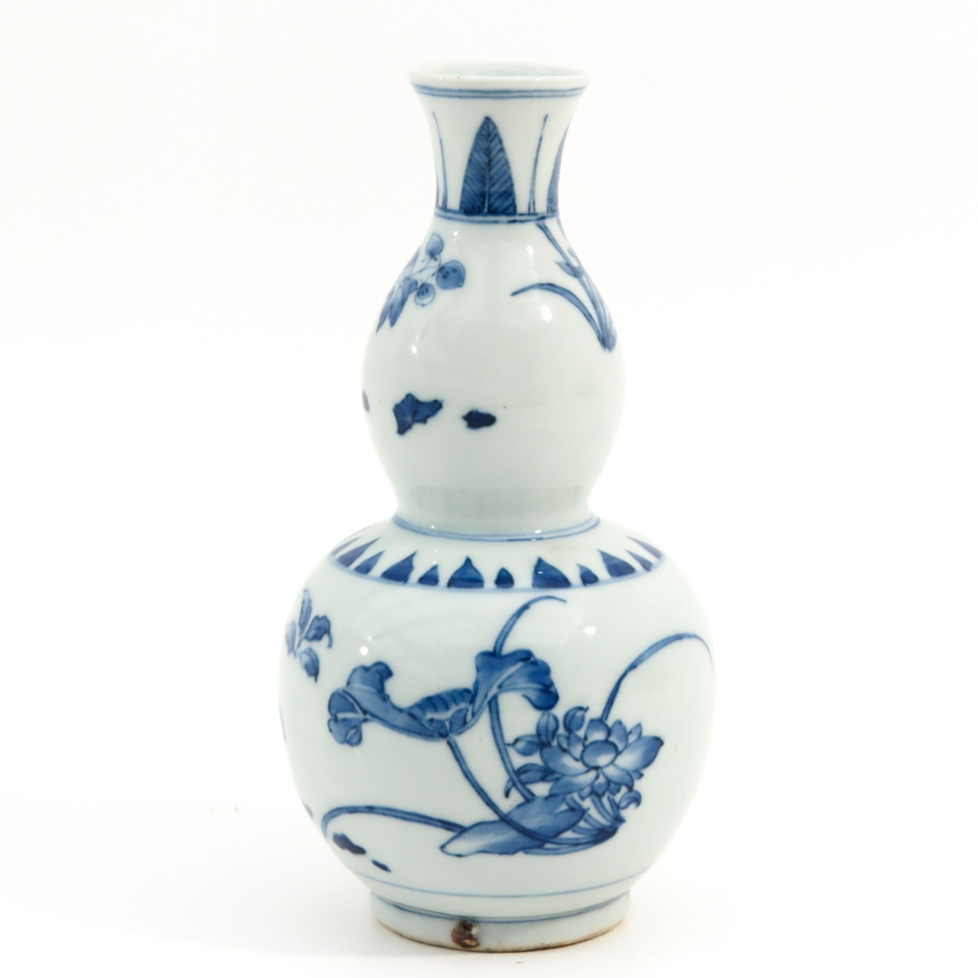 A Blue and White Gourd Vase