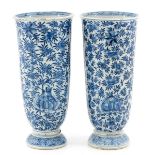 A Pair of Blue and White Kangxi Vases