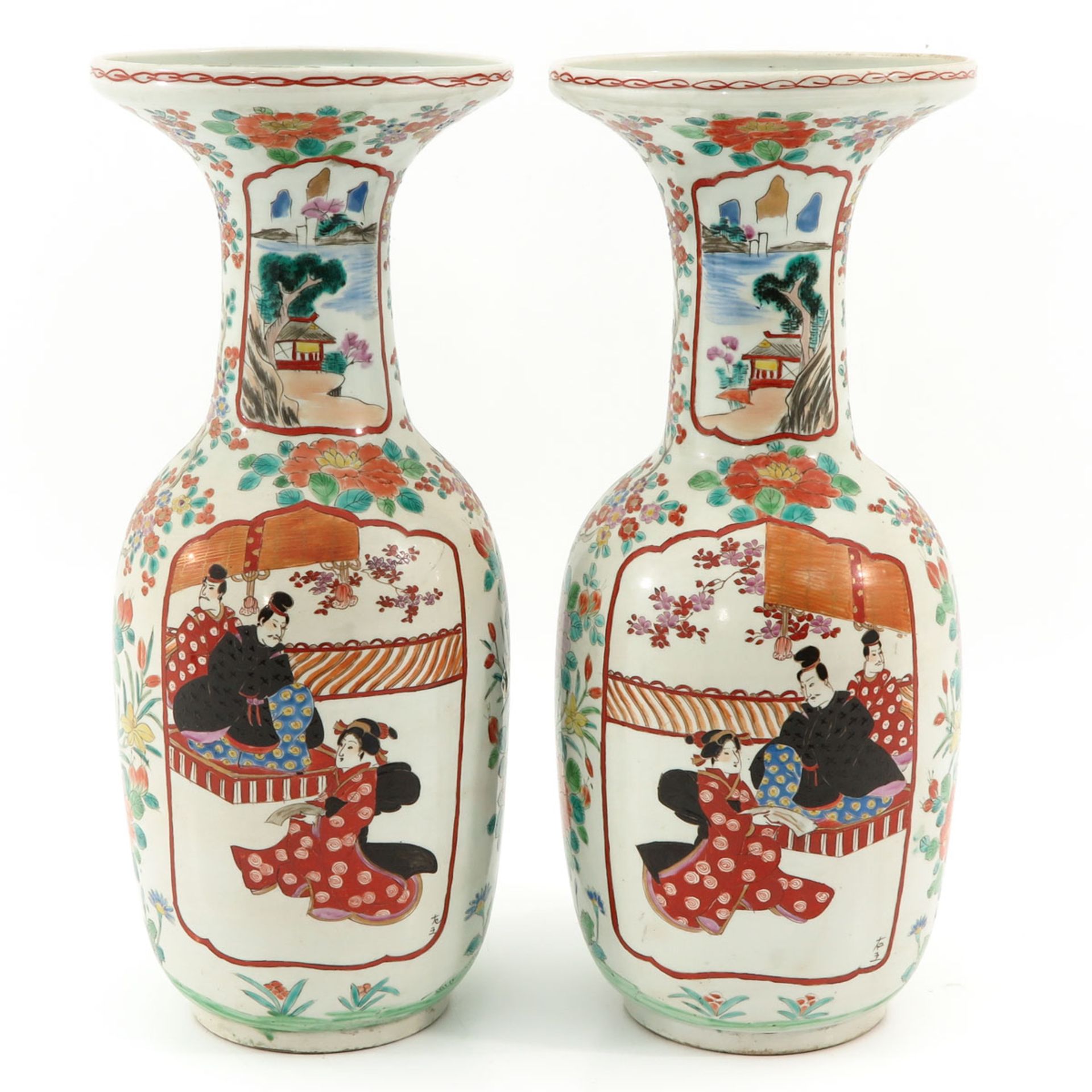 A Pair of Japanese Vases