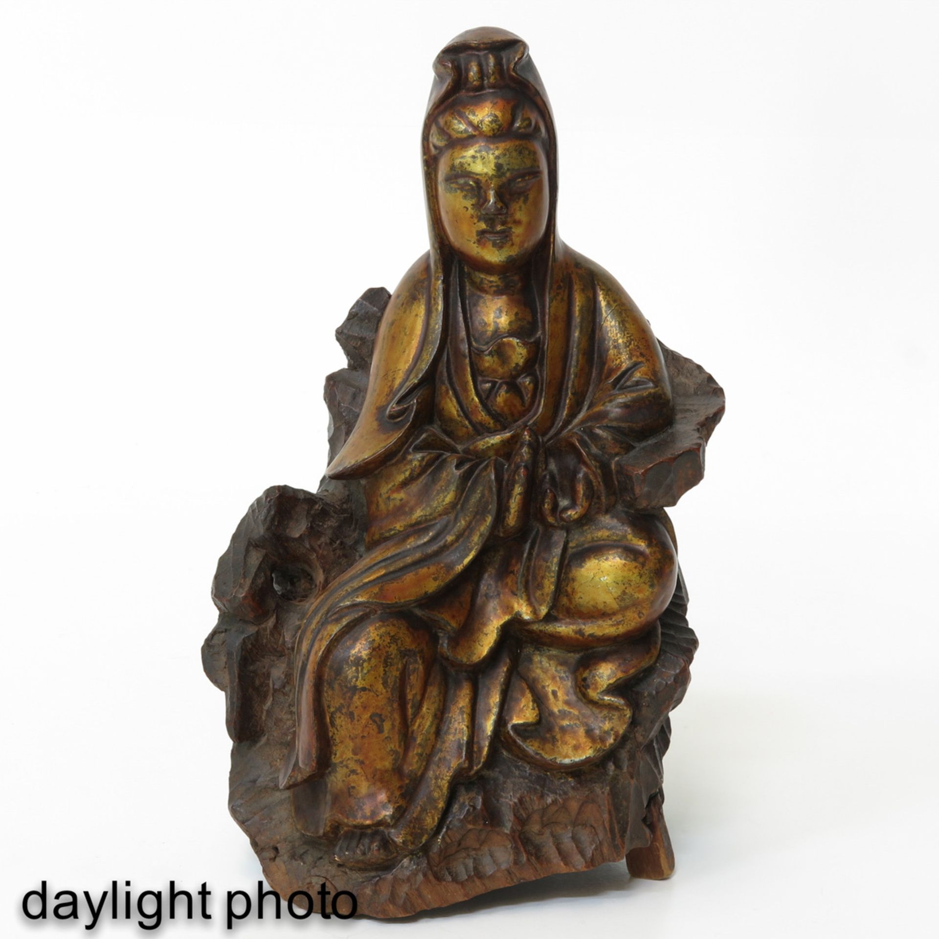 A Carved Wood Quanyin - Image 7 of 9