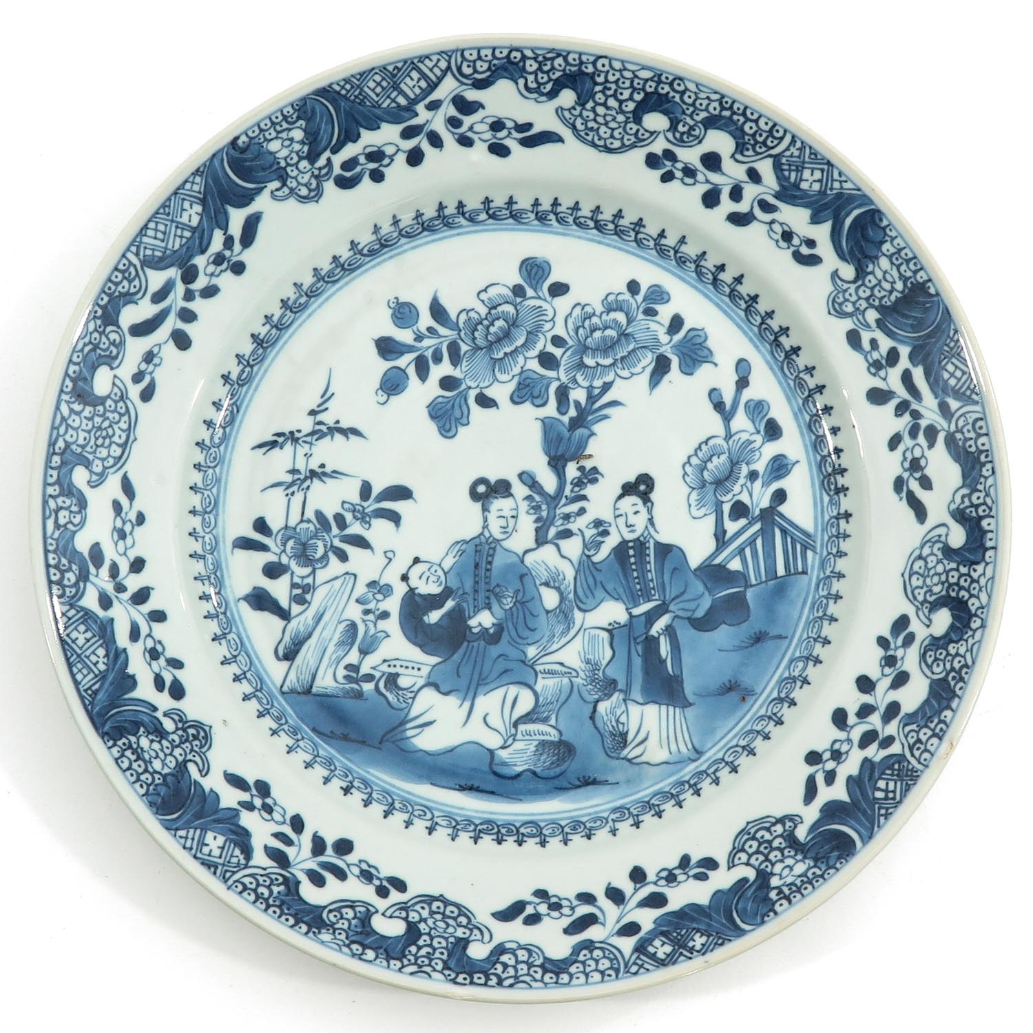 A Blue and White Plate