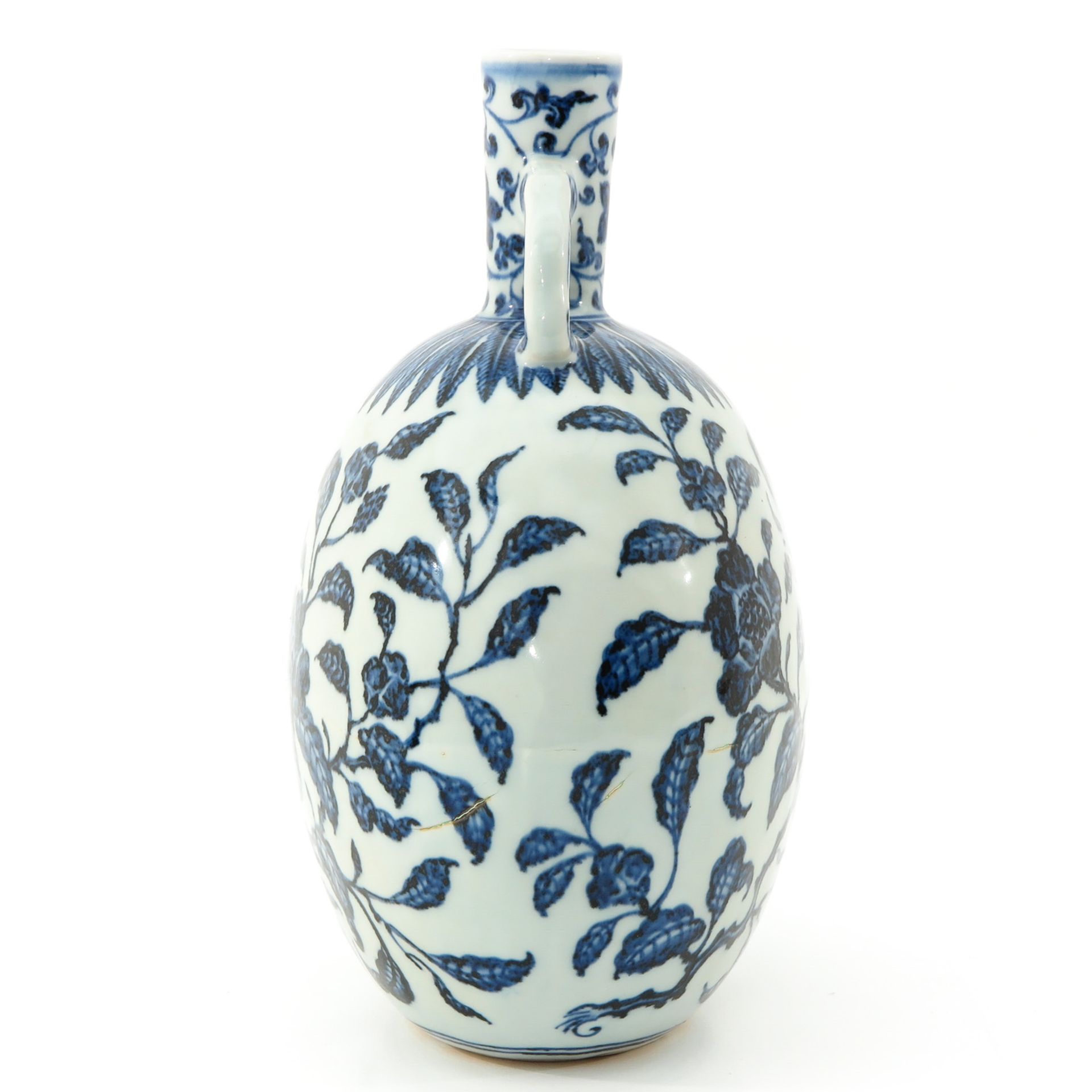 A Blue and White Moon Bottle - Image 2 of 9