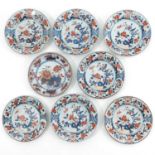 A Collection of 8 Imari Decor Plates