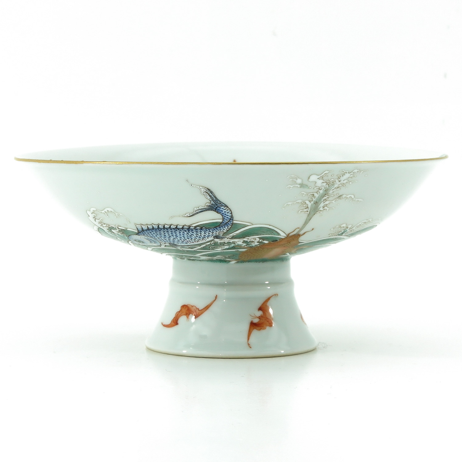 A Famille Rose Stem Bowl