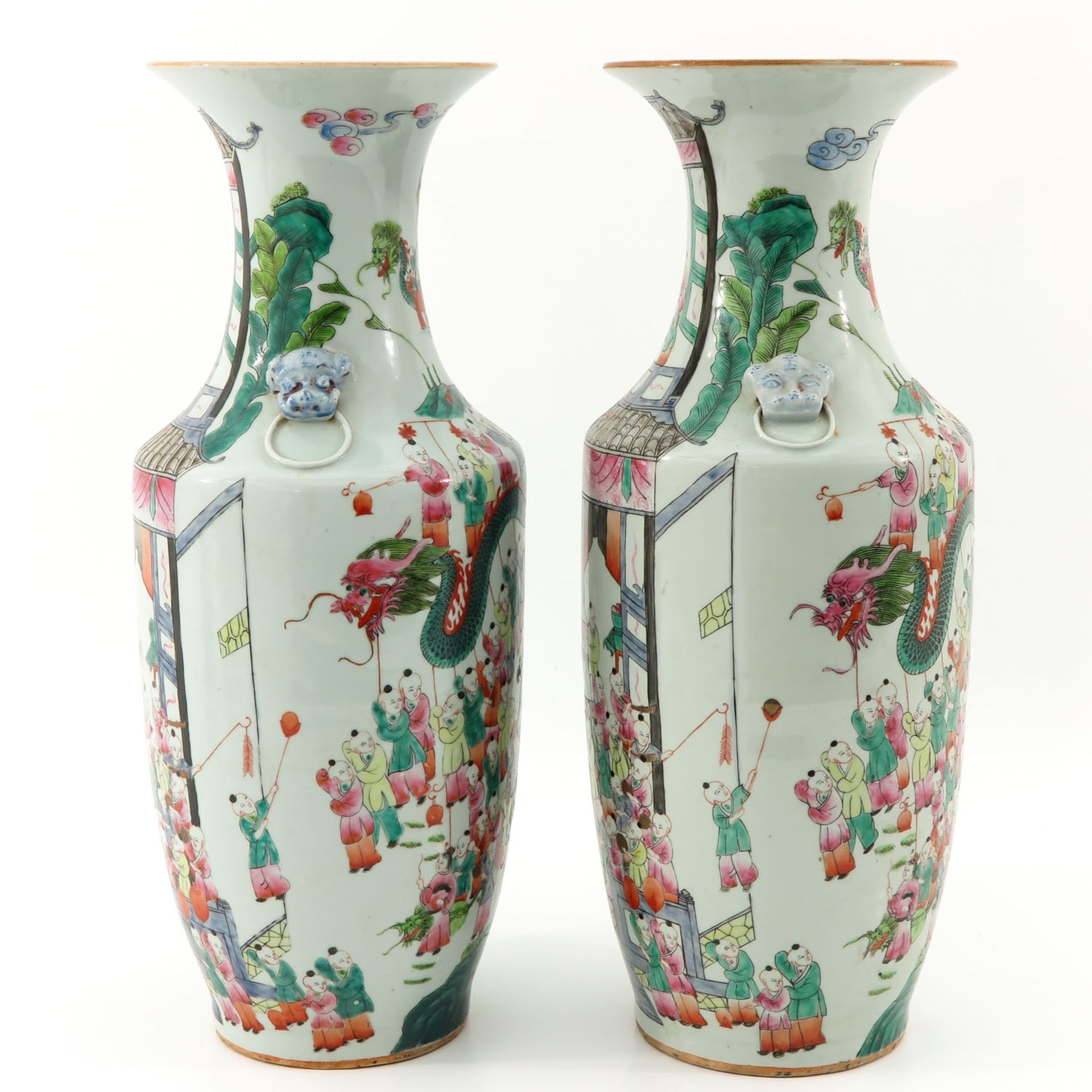 2 Famille Rose Vases - Bild 4 aus 10