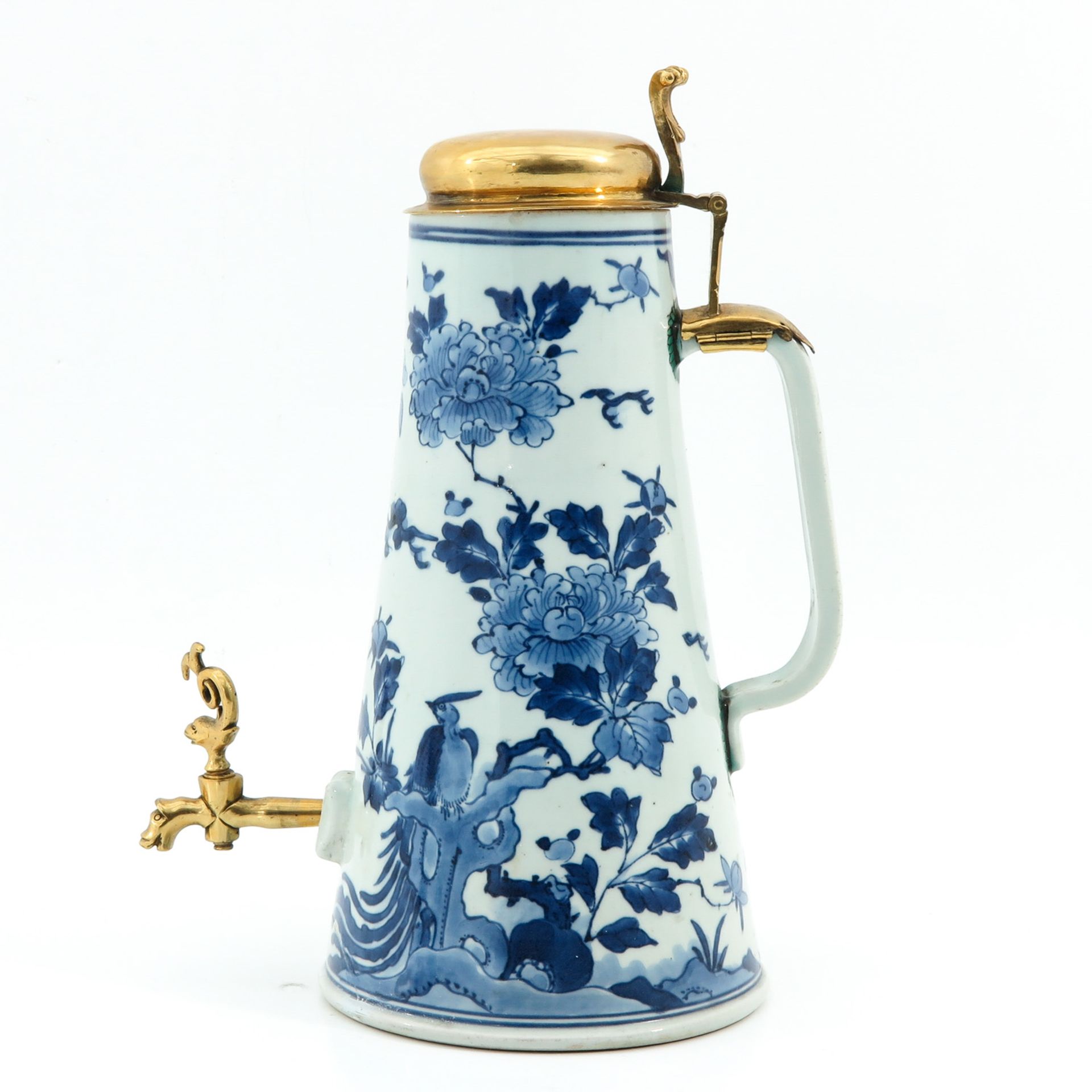 A Blue and White Decanter