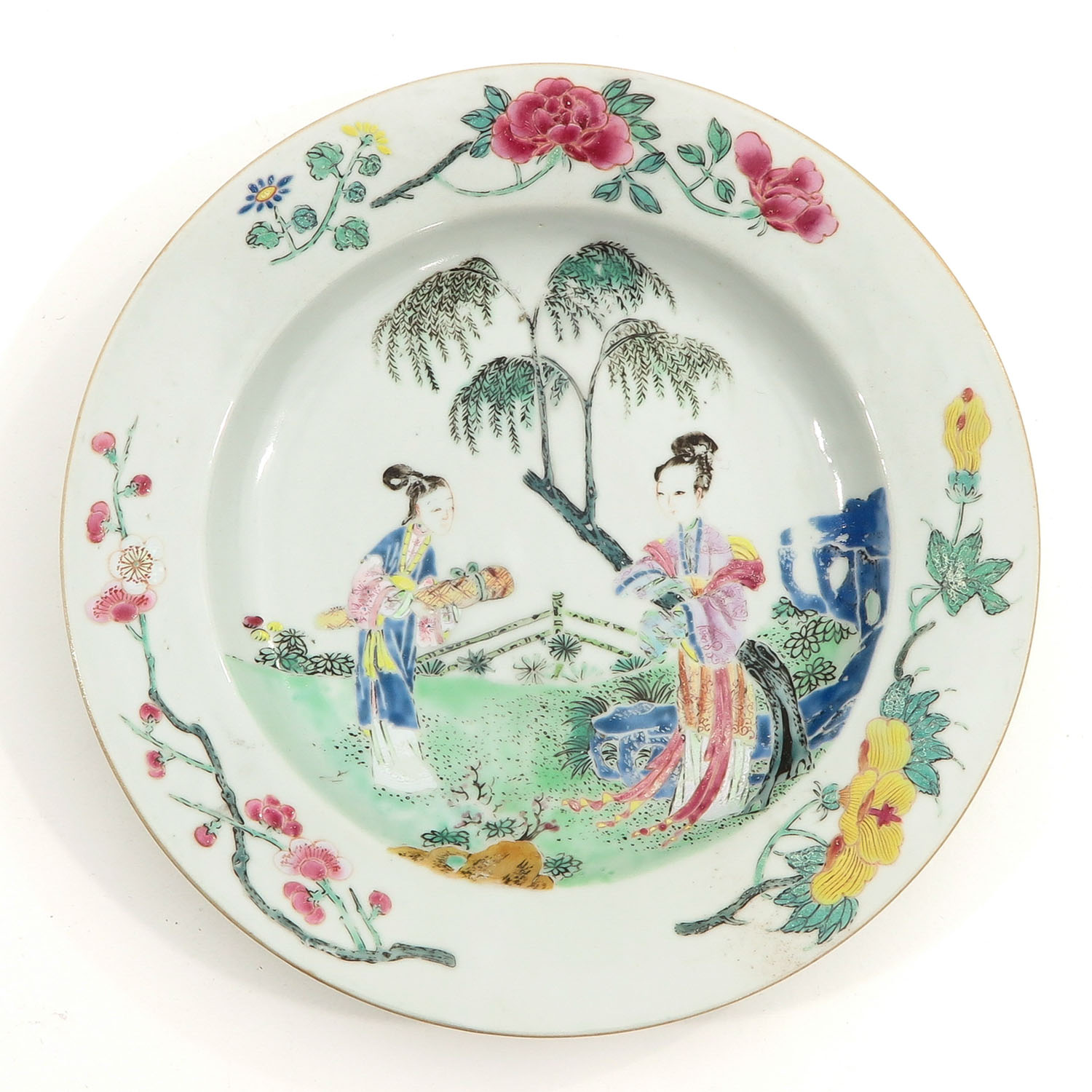 A Famille Rose Plate