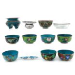 A Large Collection of Cloisonne