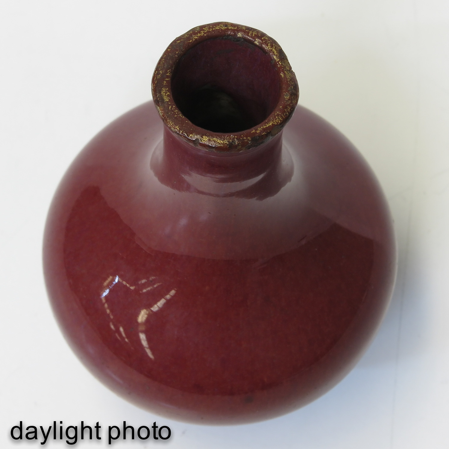 A Small Sang de Boeuf Vase - Image 9 of 9