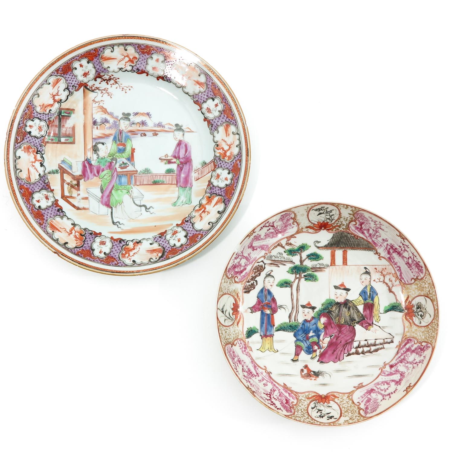 A Lot of 2 Mandarin Decor Plates