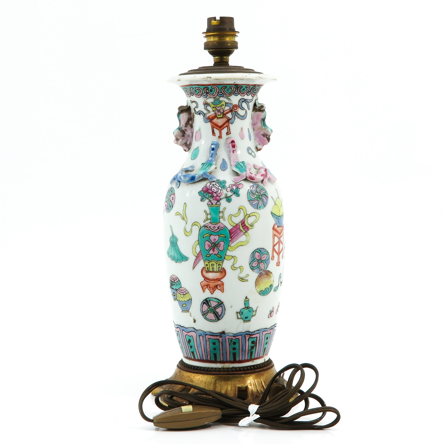 A Cantonese Porcelain Lamp - Image 3 of 10