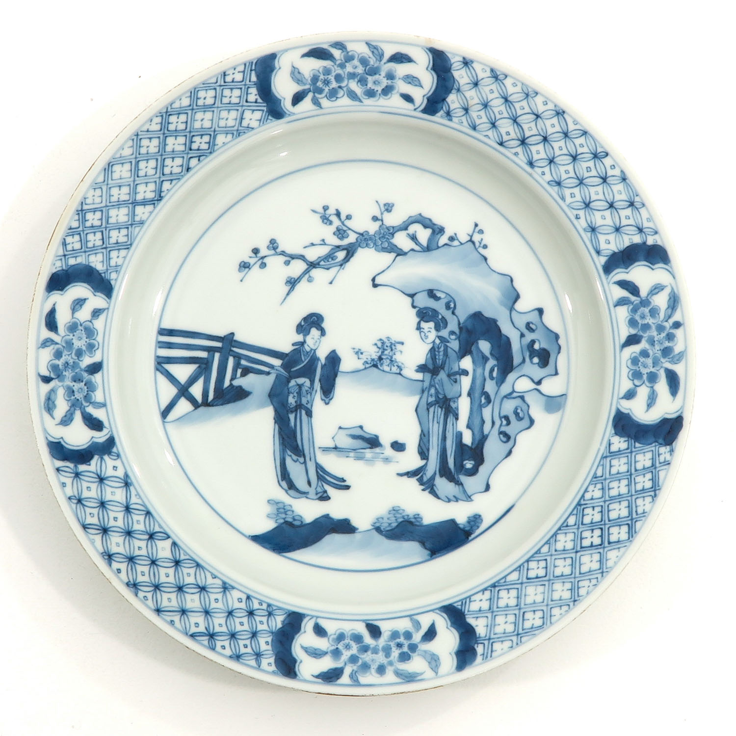 A Blue and White Plate