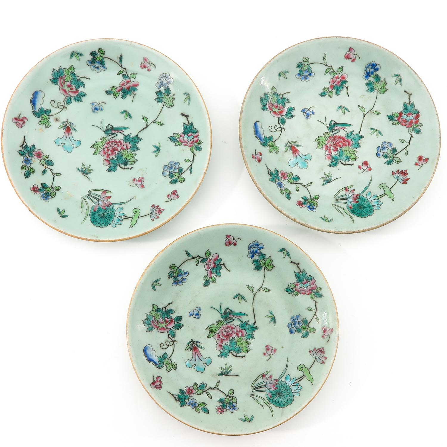 A Series of 3 Cantonese Plates