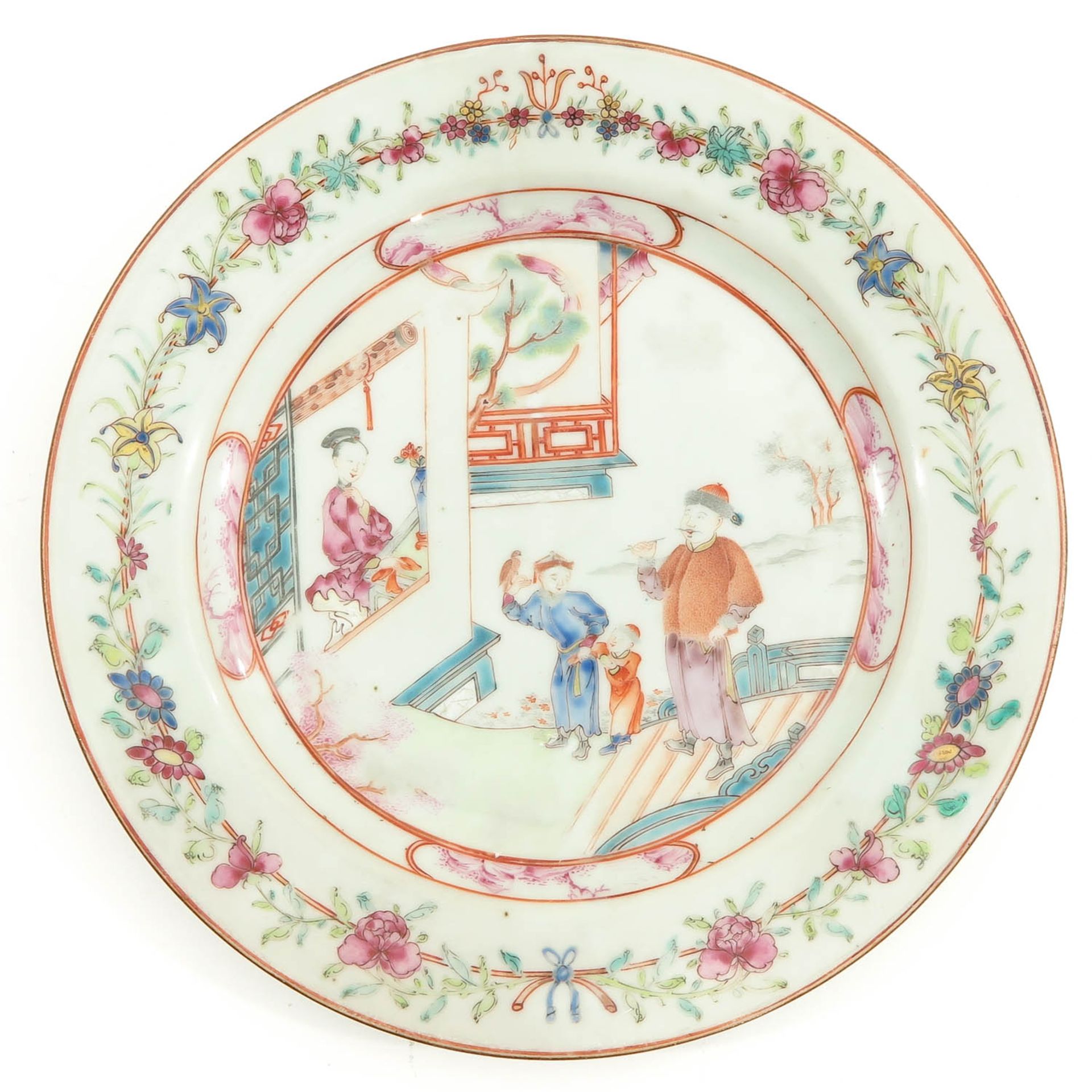 A Pair of Famille Rose Plates - Image 5 of 9