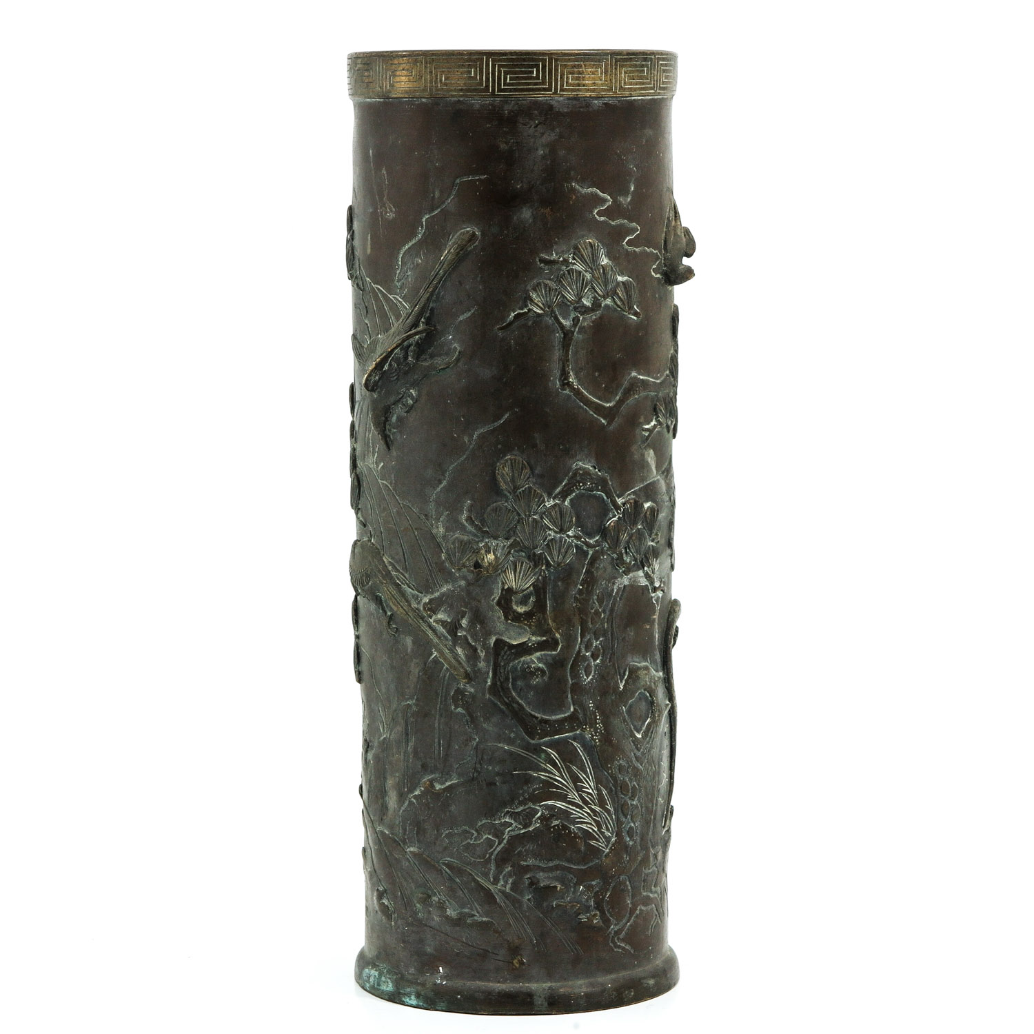 A Bronze Cylinder Vase - Image 3 of 9