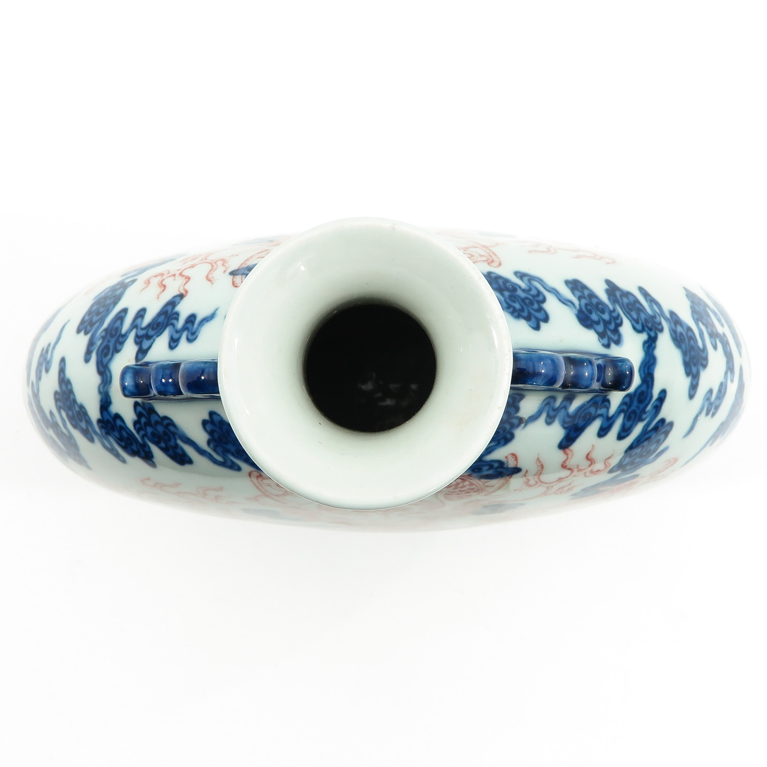 A Blue and Red Moon Bottle Vase - Image 5 of 10