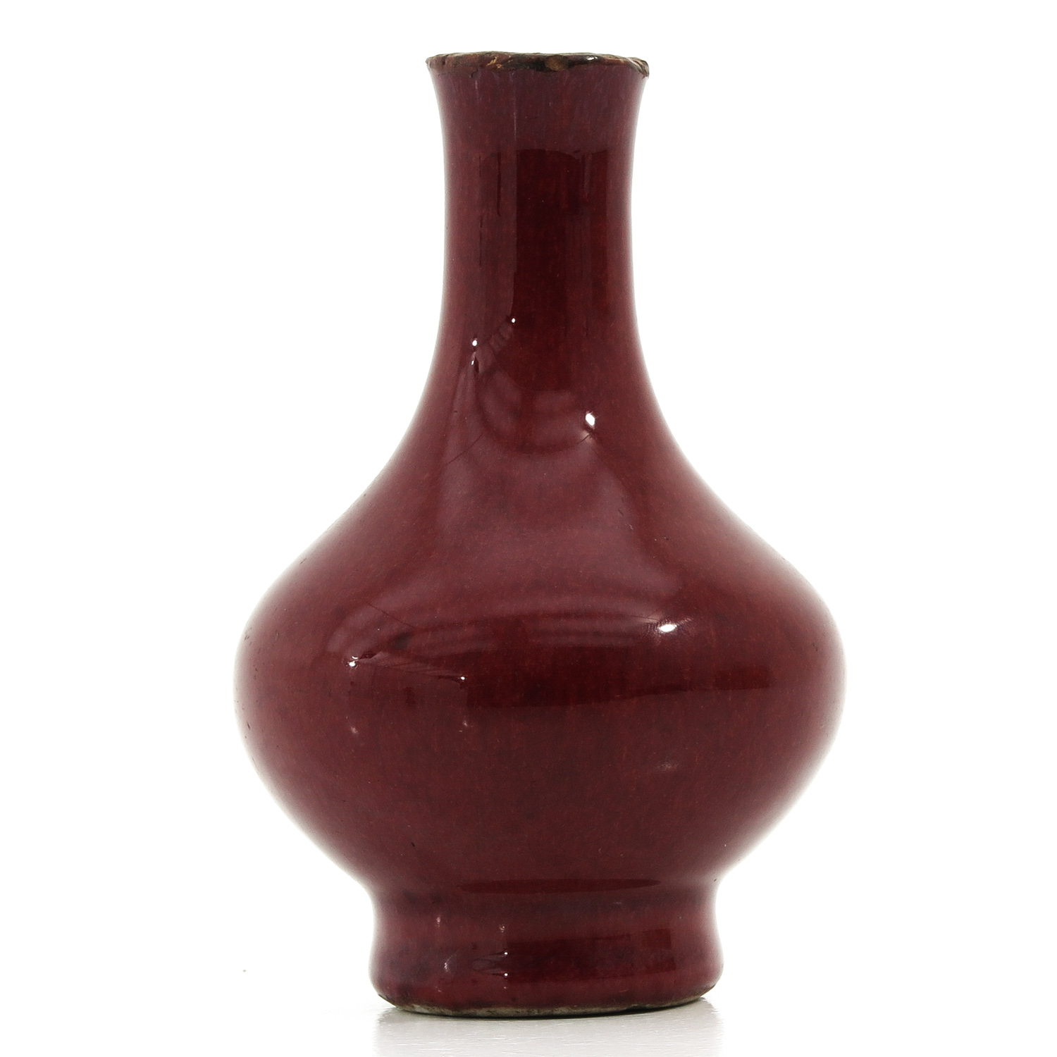 A Small Sang de Boeuf Vase - Image 4 of 9