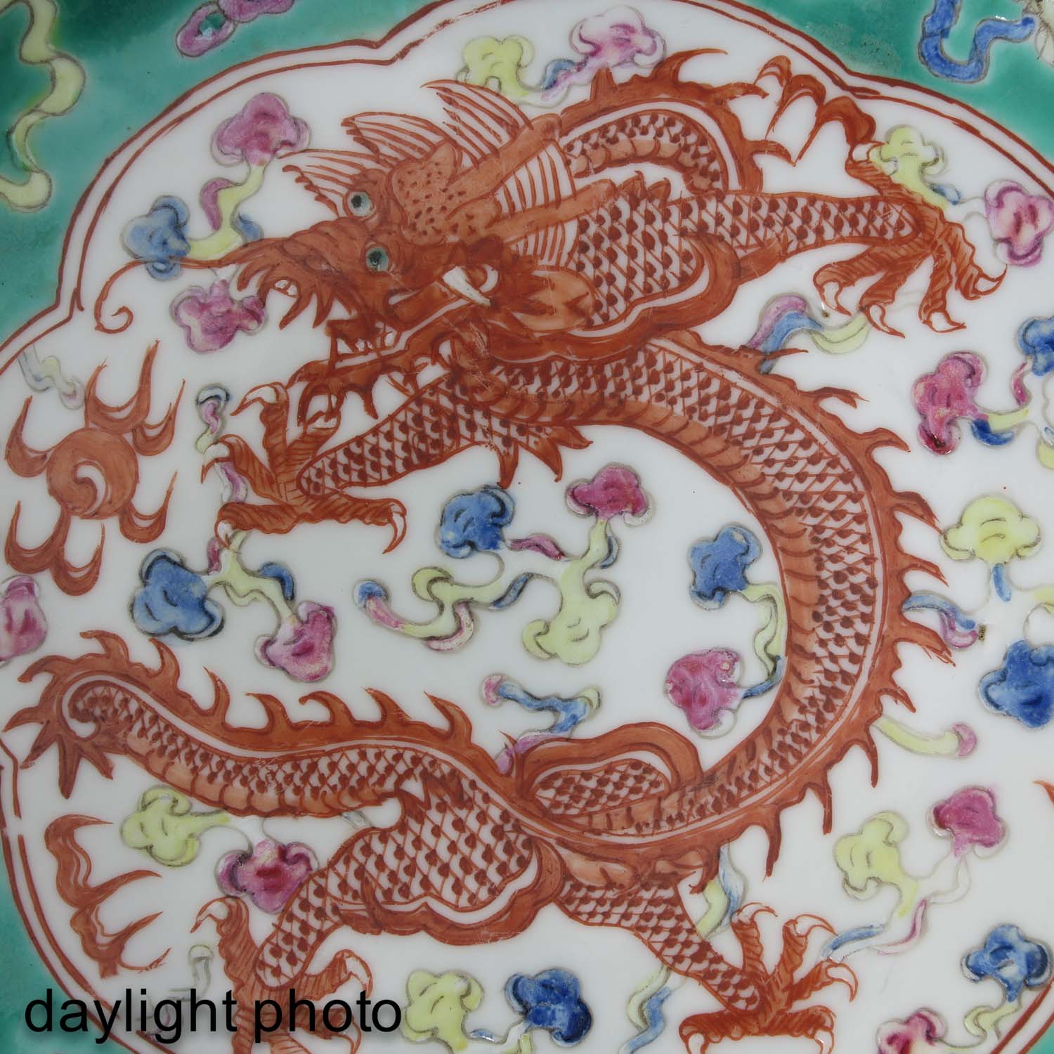 A Pair of Polychrome Decor Plates - Image 10 of 10