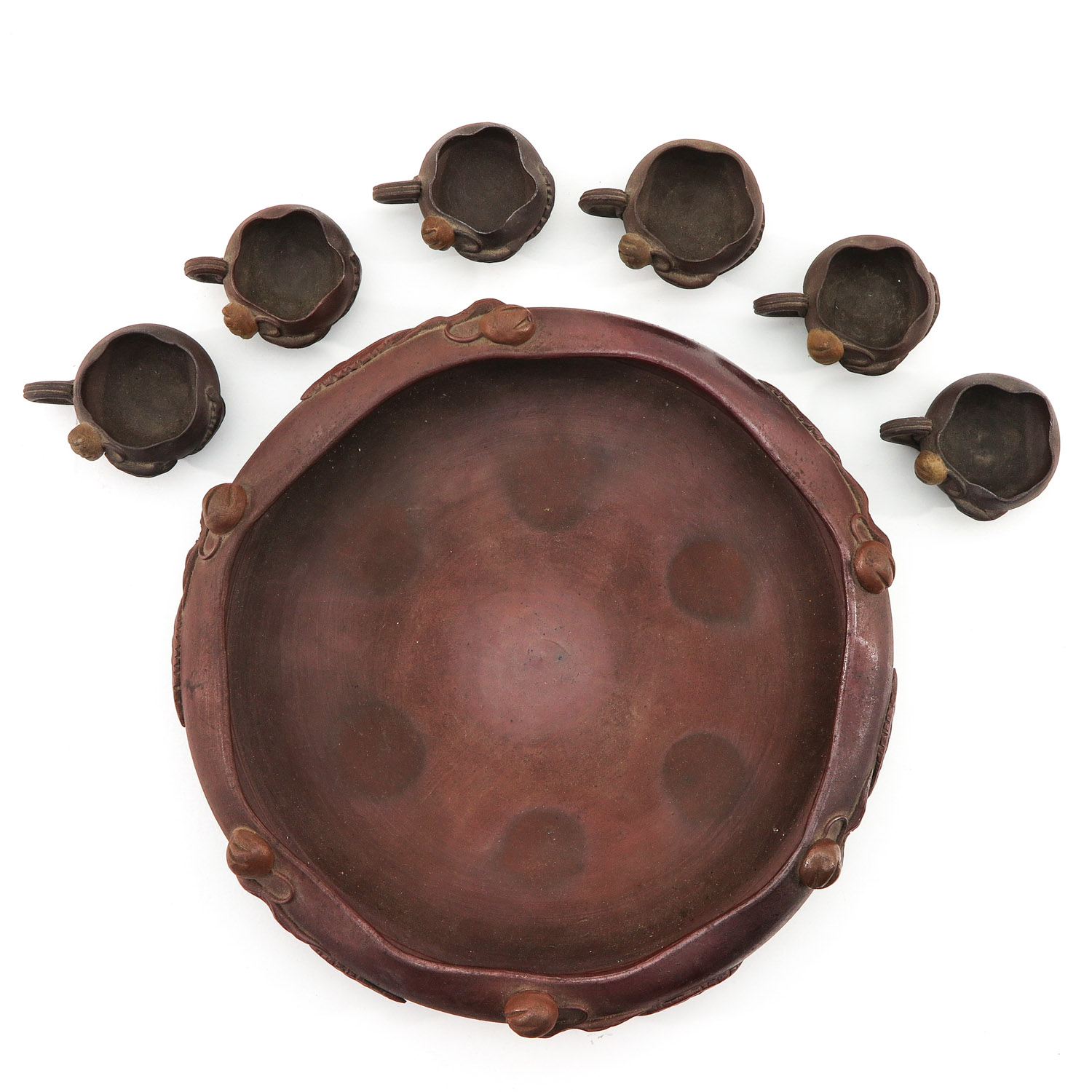 A Yixing Tray and 6 Cups - Image 5 of 10