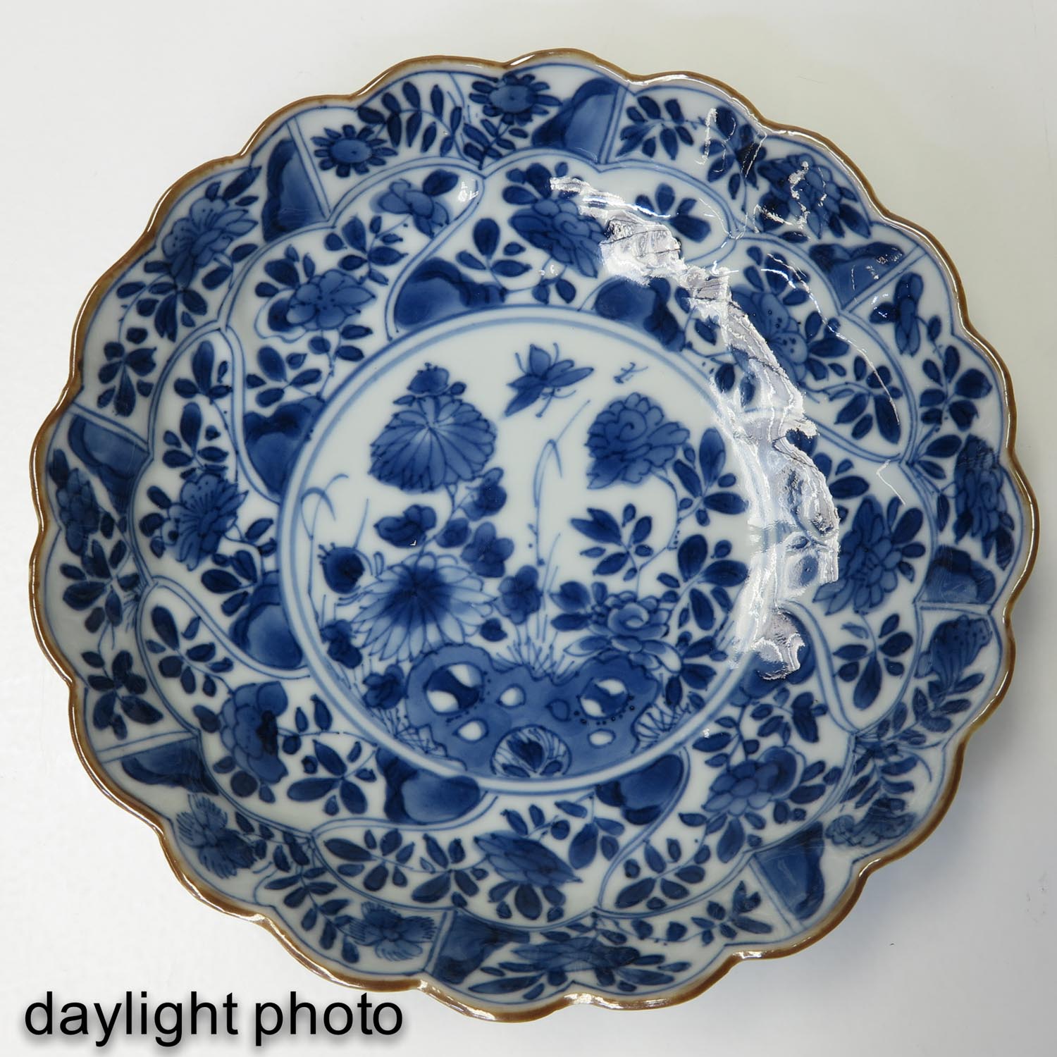 A Blue and White Cup and Saucer - Image 9 of 10