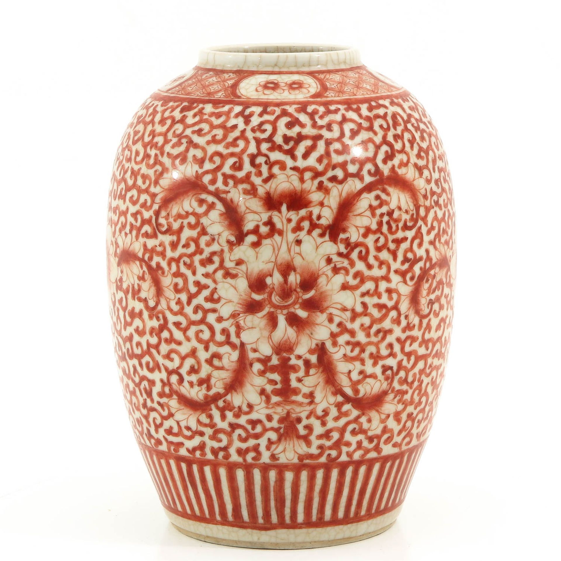 A Red Floral Decor Vase