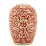 A Red Floral Decor Vase