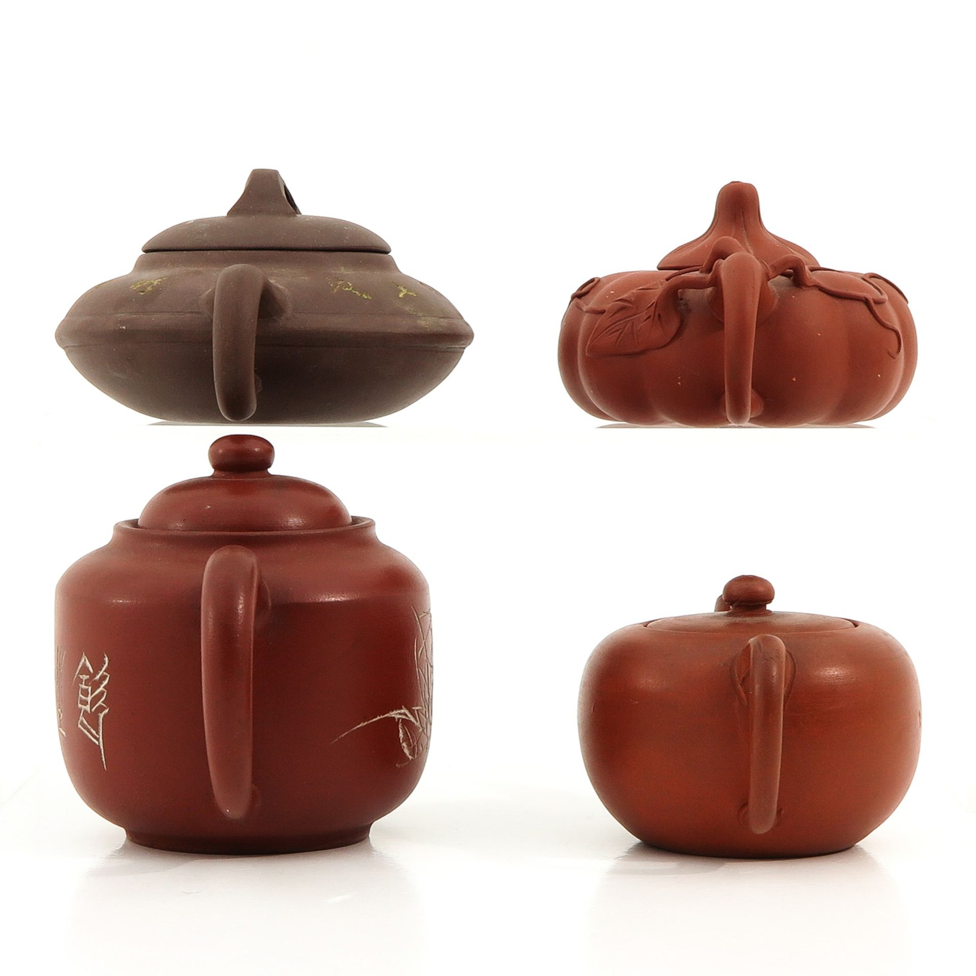 A Collection of 4 Yixing Teapots - Bild 2 aus 10