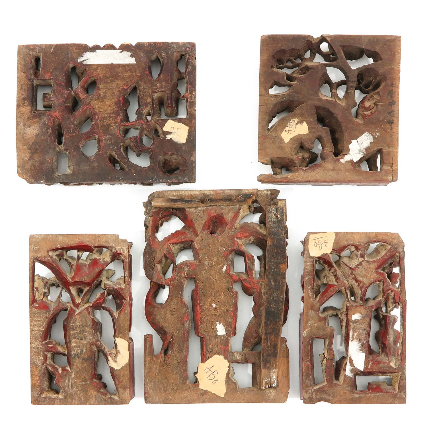 A Collection of Carved Wood Plaques - Image 2 of 10