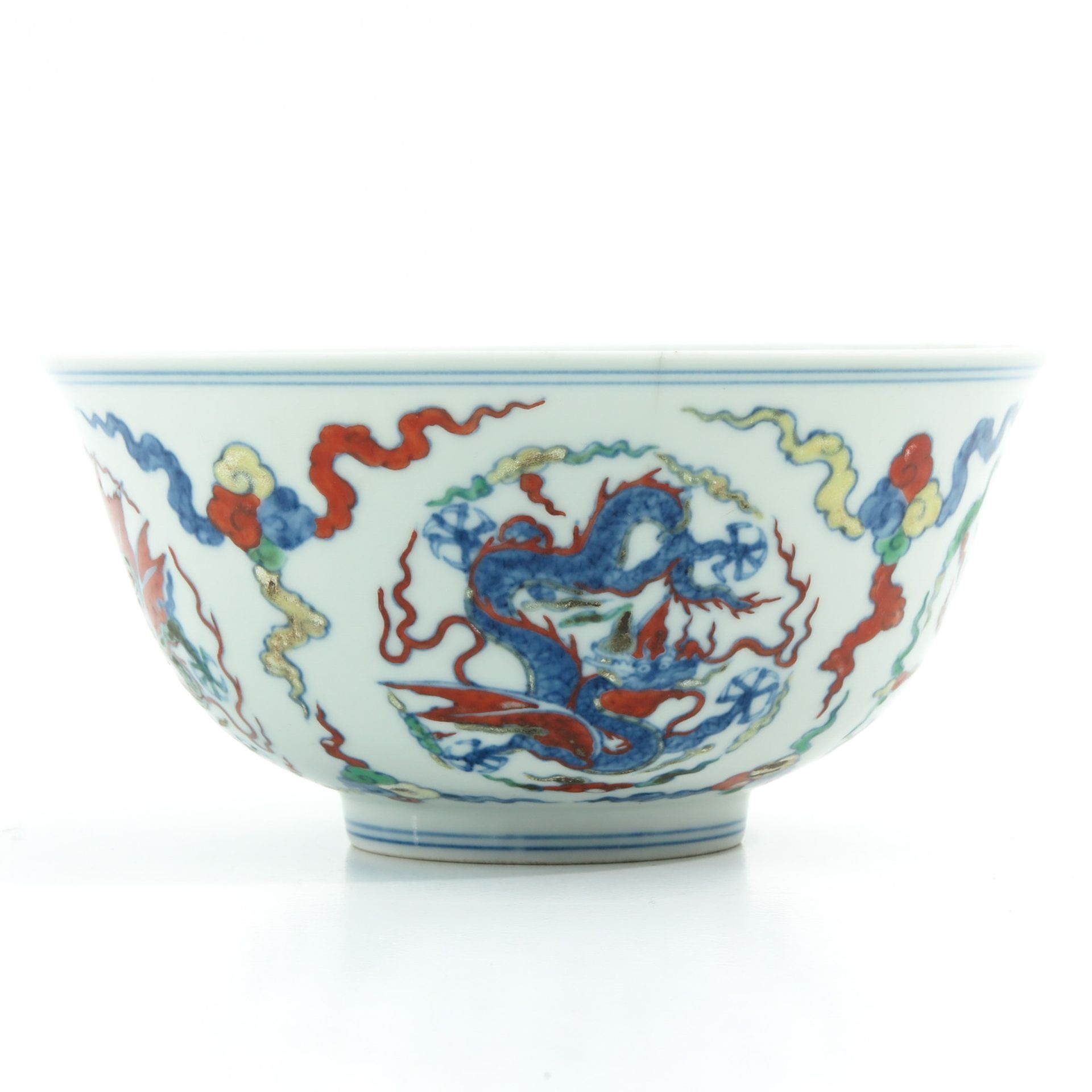 A Doucai Decor Bowl - Image 4 of 9