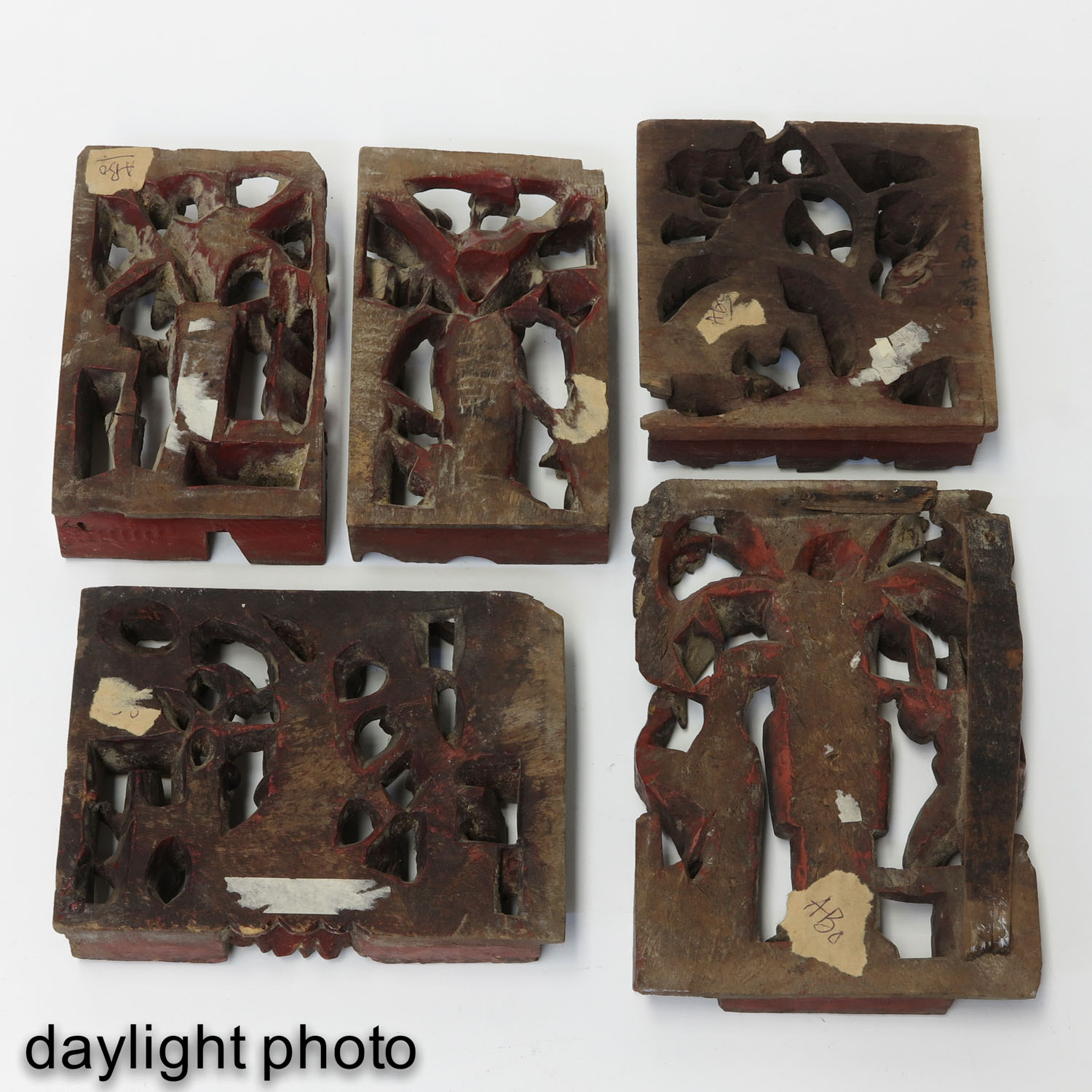 A Collection of Carved Wood Plaques - Image 10 of 10