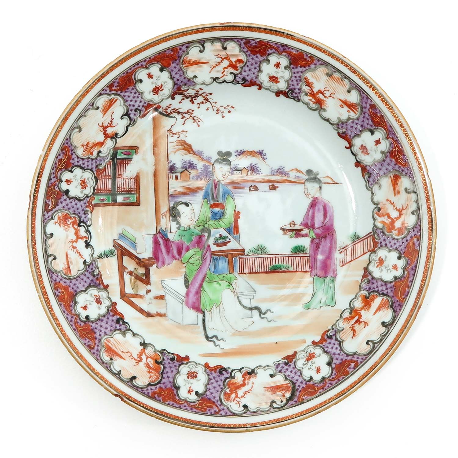 A Lot of 2 Mandarin Decor Plates - Image 3 of 10