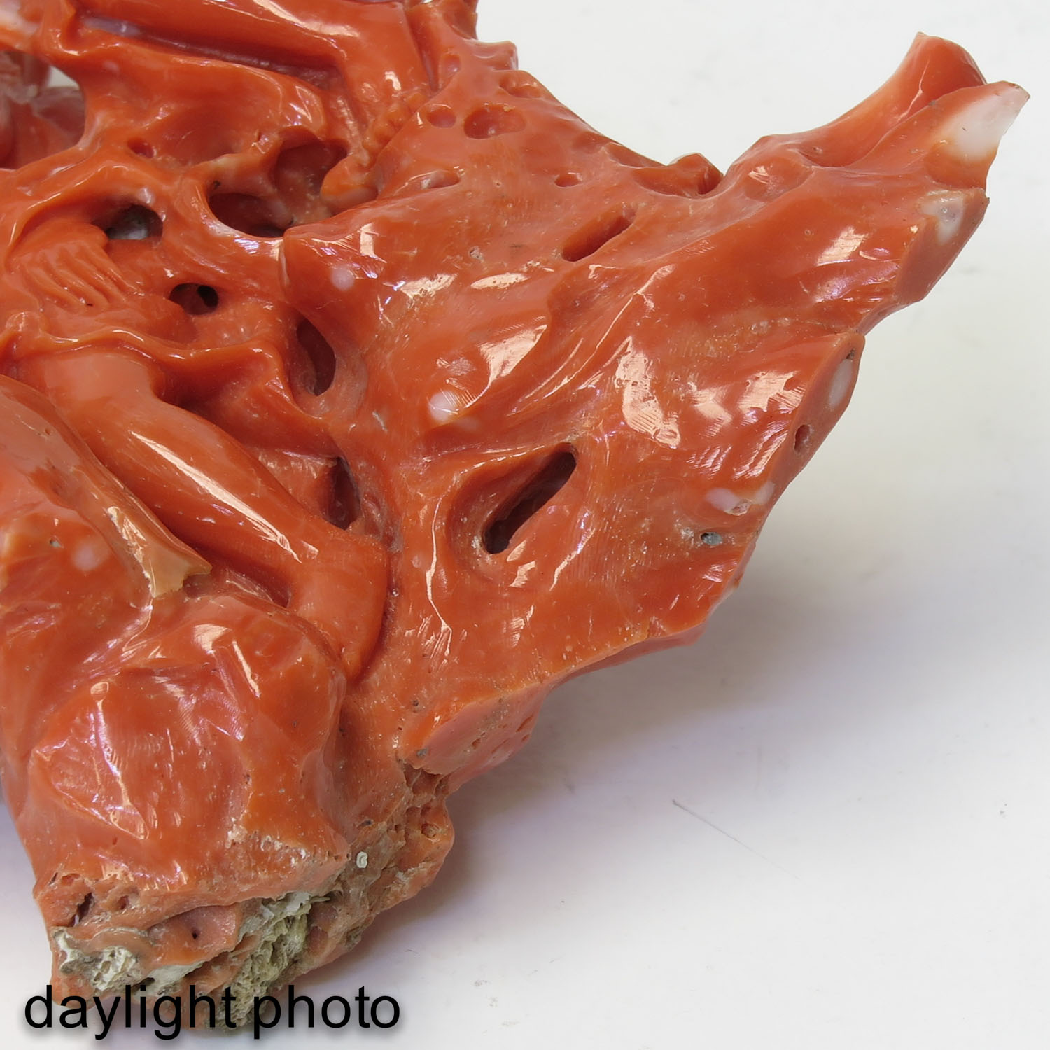 A Carved Red Coral Sculpture - Image 7 of 8