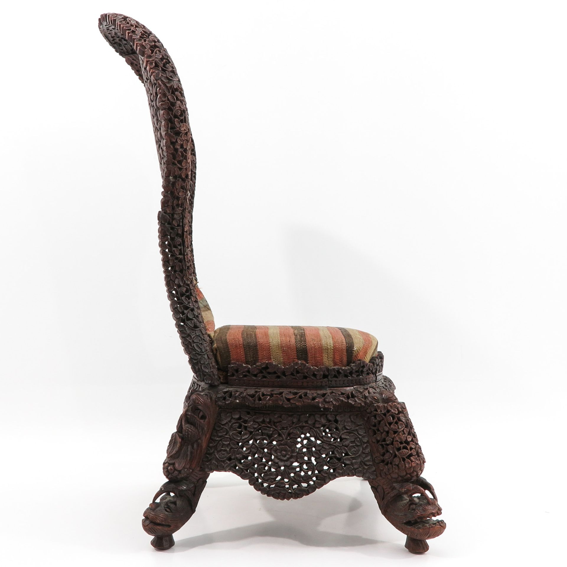 A Carved Indonesian Chair - Image 4 of 10