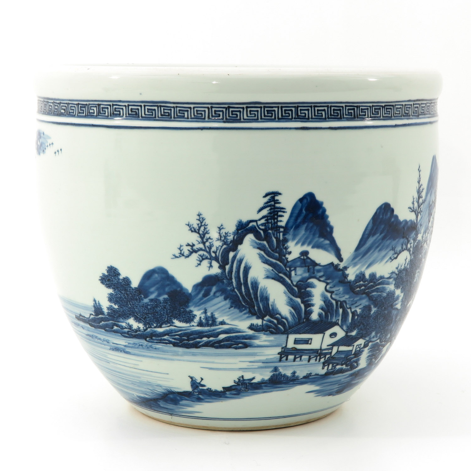 A Blue and White Fish Bowl - Image 4 of 9