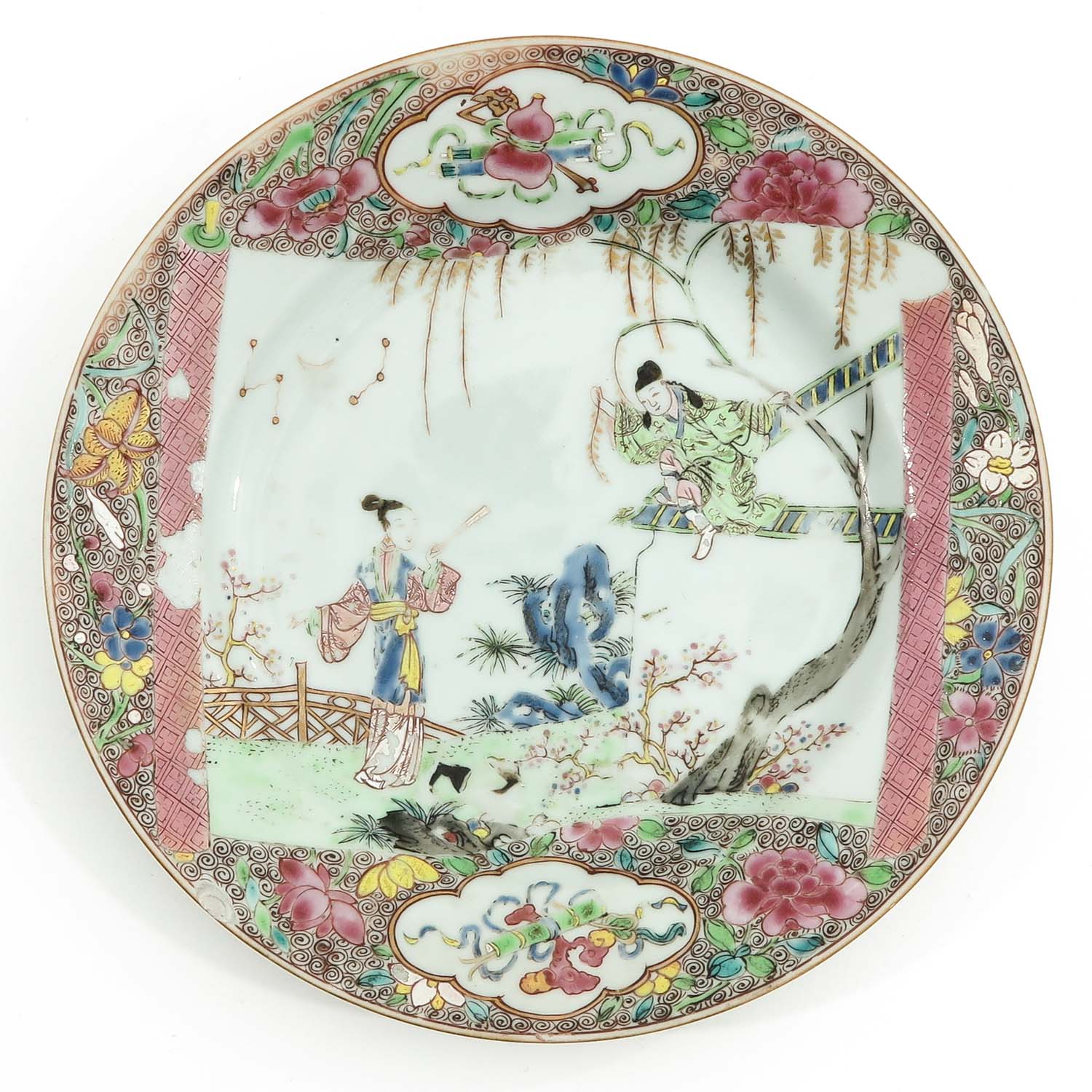 A Famille Rose Plate