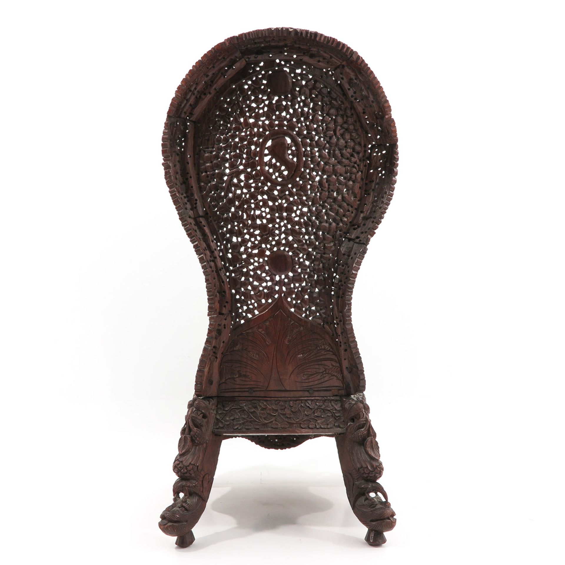 A Carved Indonesian Chair - Image 3 of 10