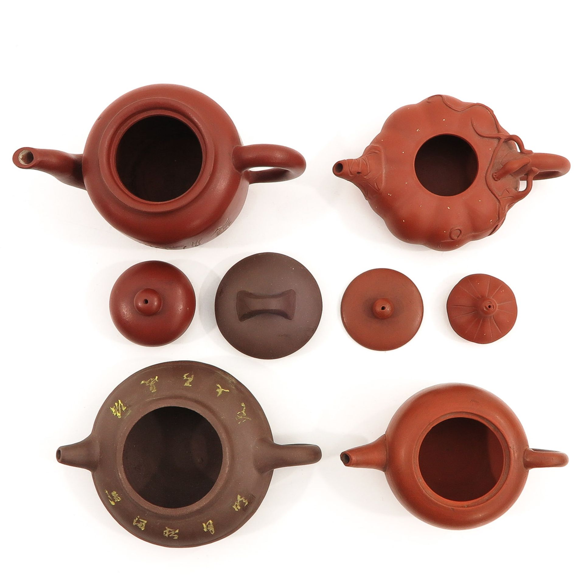 A Collection of 4 Yixing Teapots - Bild 5 aus 10