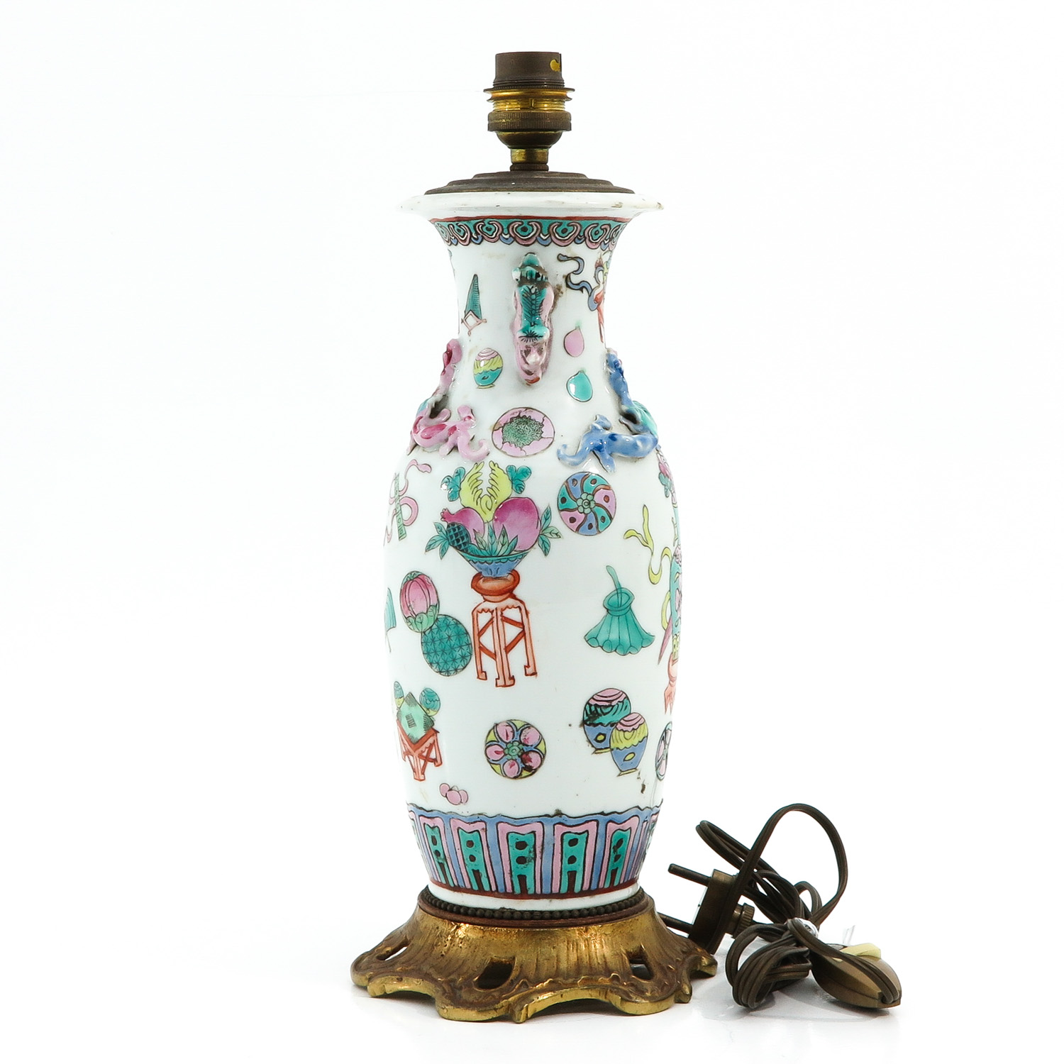 A Cantonese Porcelain Lamp - Image 2 of 10