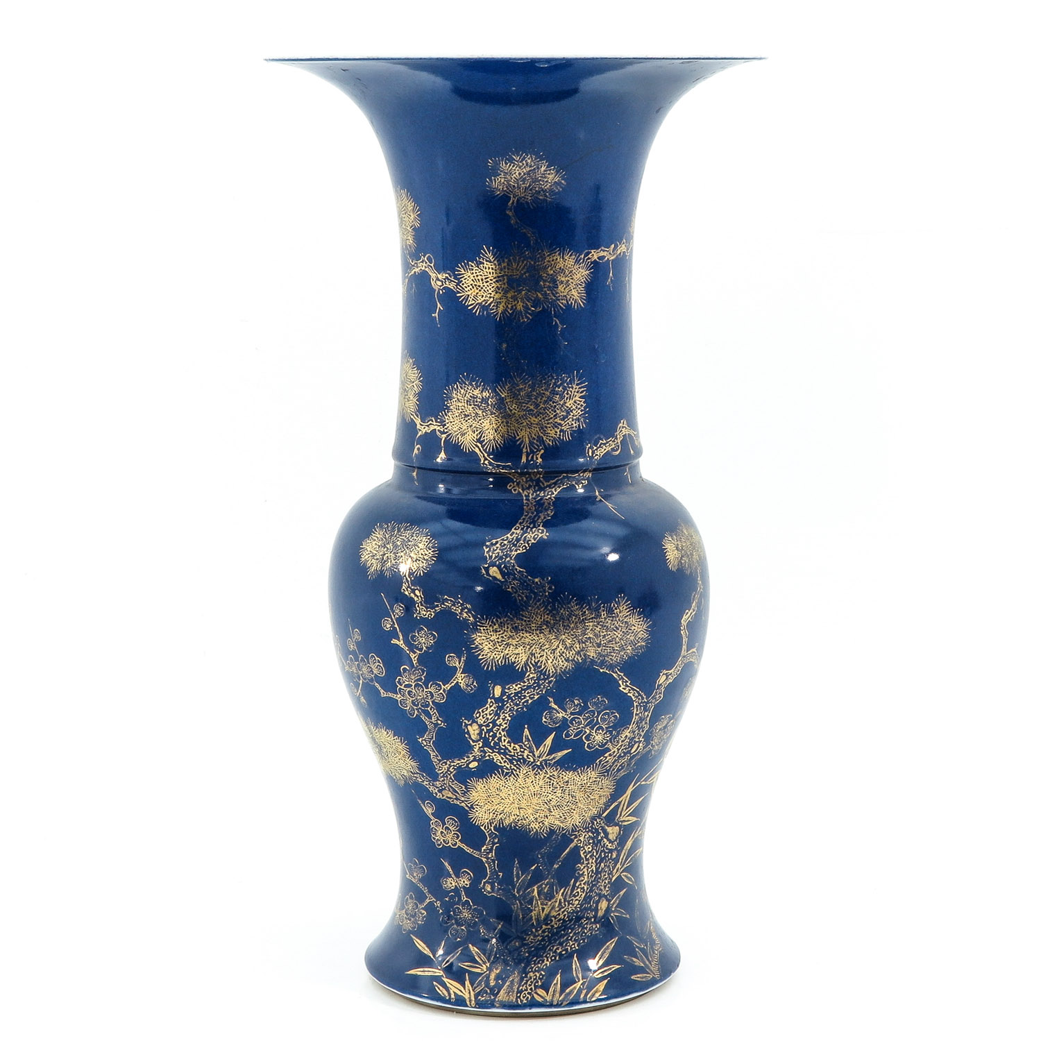 A Powder Blue and Gilt Decor Vase