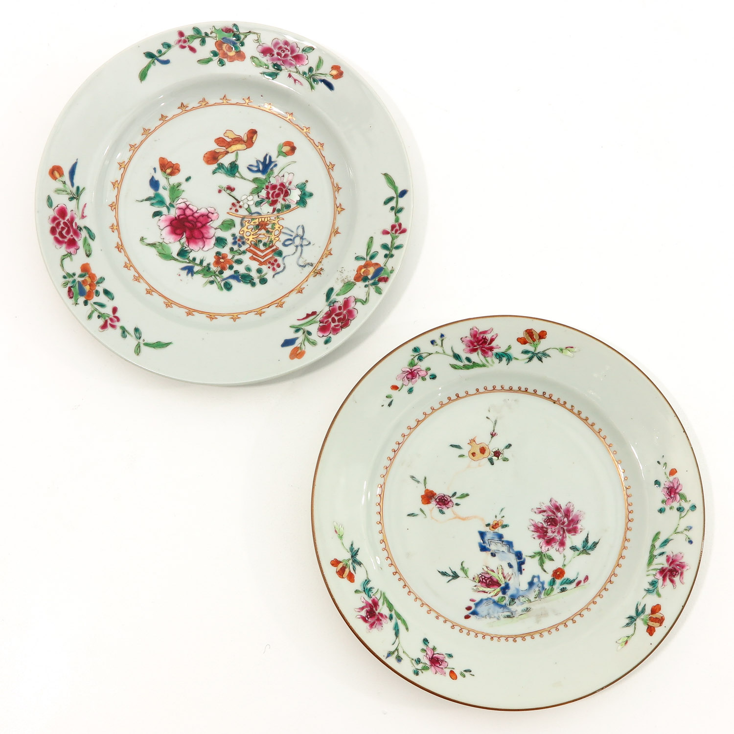 A Lot of 4 Famille Rose Plates - Image 3 of 10