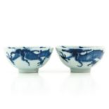 A Pair of Blue and White Bowls