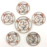 A Collection of 6 Polychrome Decor Plates