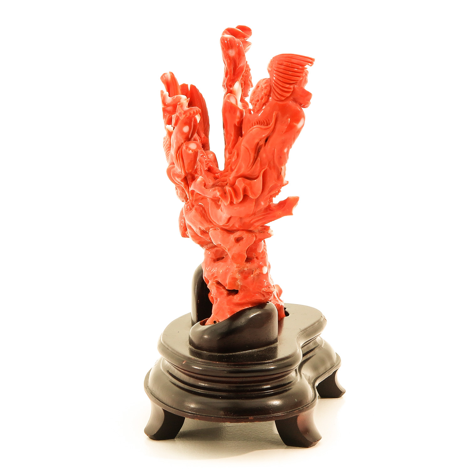 A Carved Red Coral Sculpture - Image 4 of 8