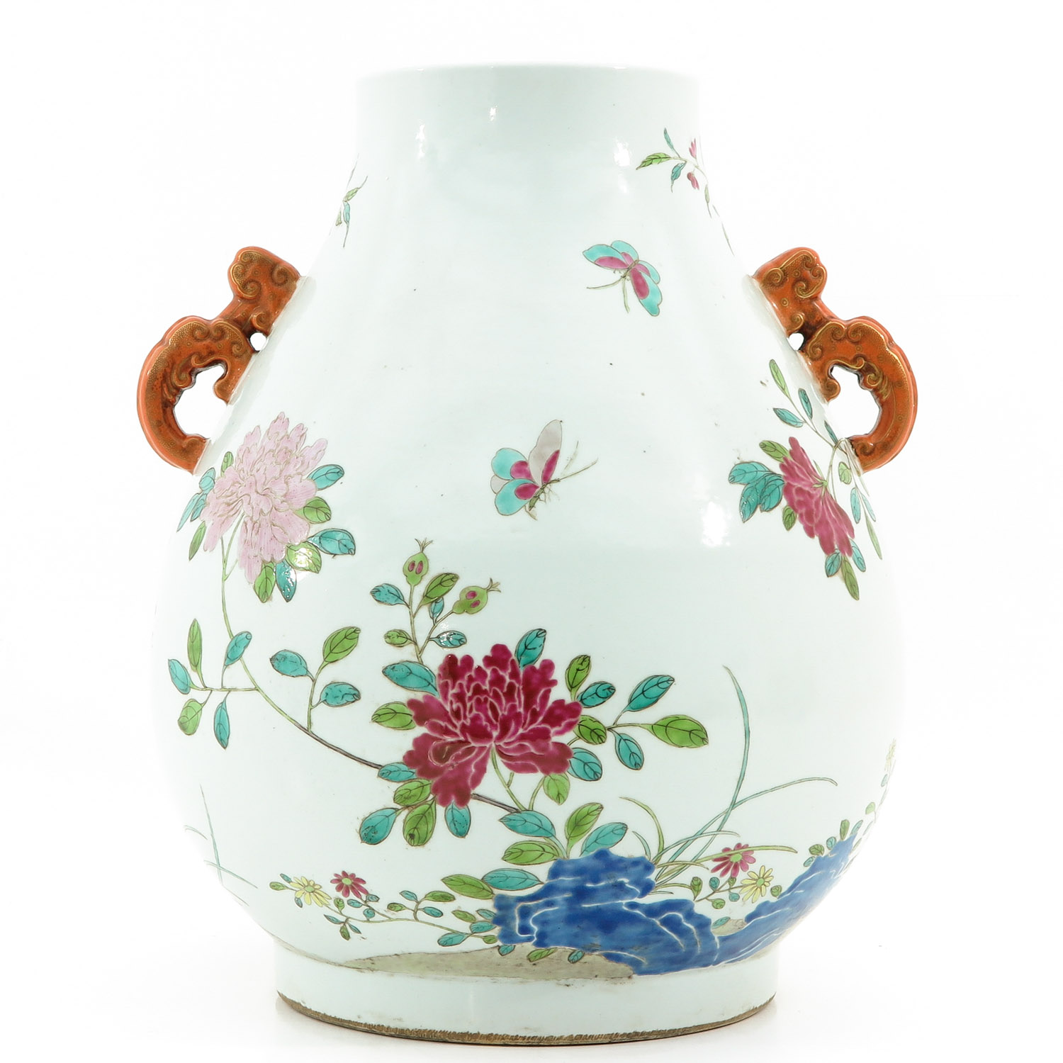 A Famille Rose Hu Vase - Image 3 of 10