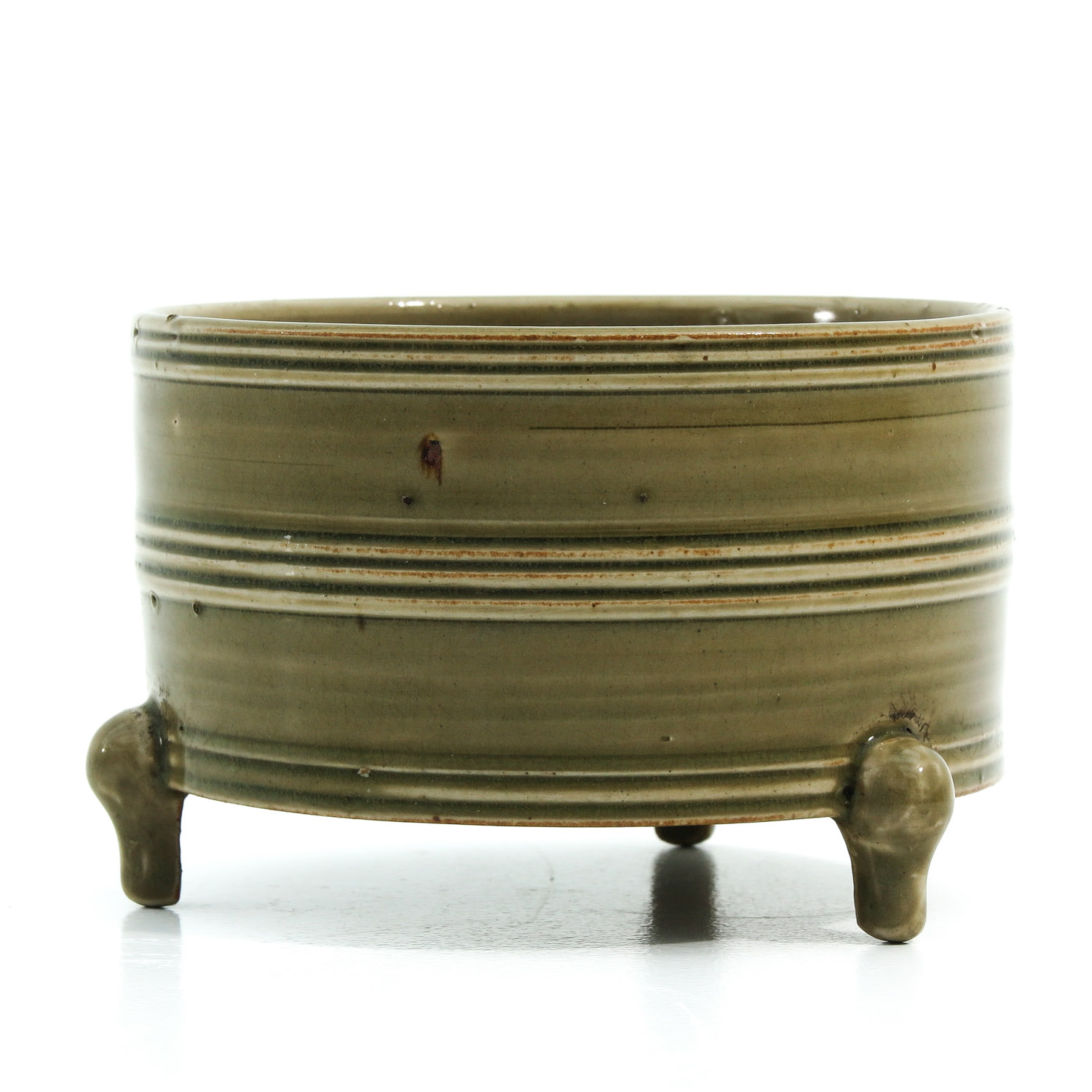 A Celadon Tripod Censer - Image 4 of 9