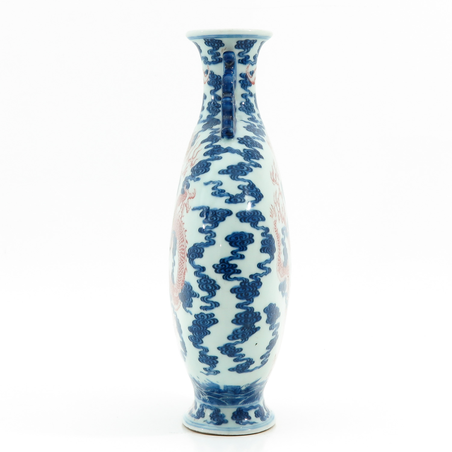 A Blue and Red Moon Bottle Vase - Image 4 of 10