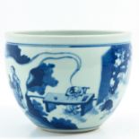 A Blue and White Cache Pot