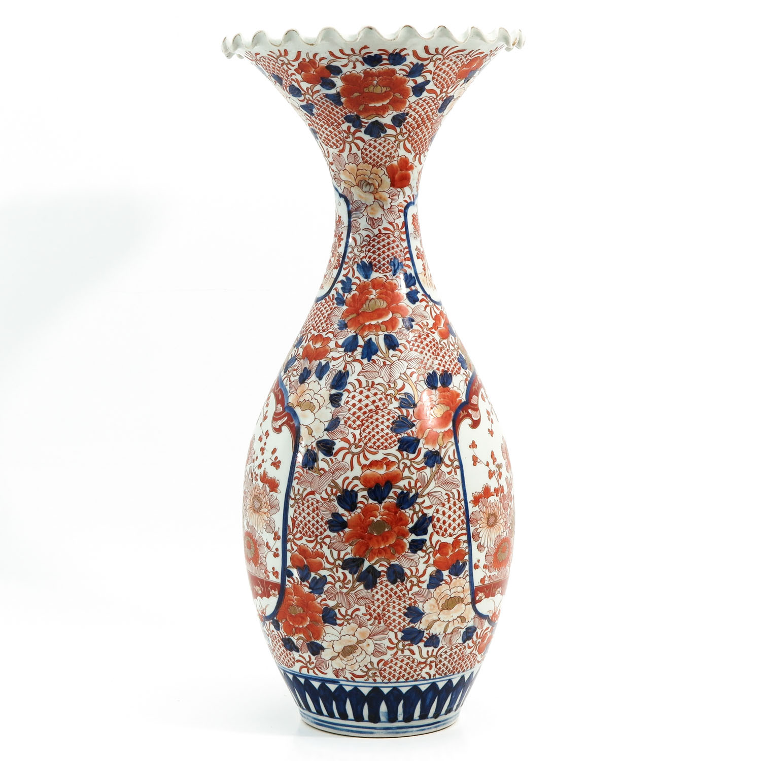 An Imari Ruffle Top Vase - Image 2 of 9